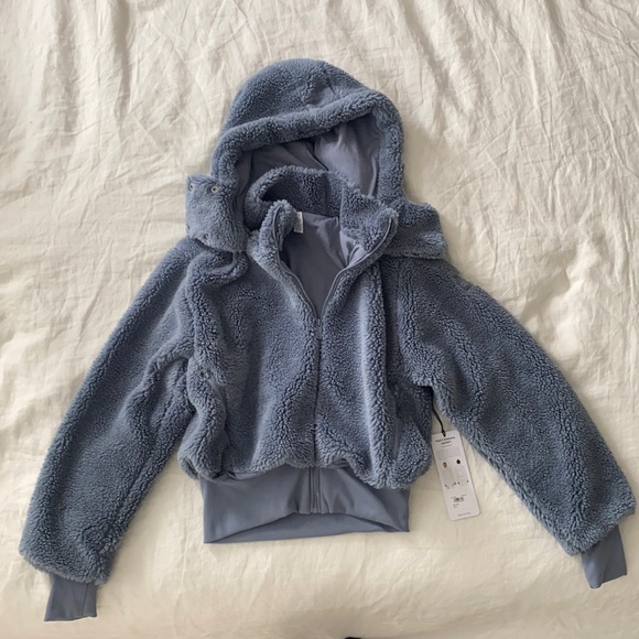 ALO Yoga Jackets & Blazers - Alo Yoga Steel Blue Sherpa Jacket NEW WITH TAGS!